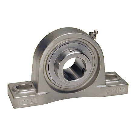 Iptci SUCSP206-30MM IP69K - Pillow Block Bearing, Stainless Steel Housing Material, Set Screw, Ball, 30 mm Dia, Stainless Steel Insert Material