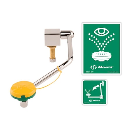 Haws 7610S - Plumbed Eyewash, Axion MSR, Swing Down, Counter Mount, Eyes/Face, Chrome-Plated Brass
