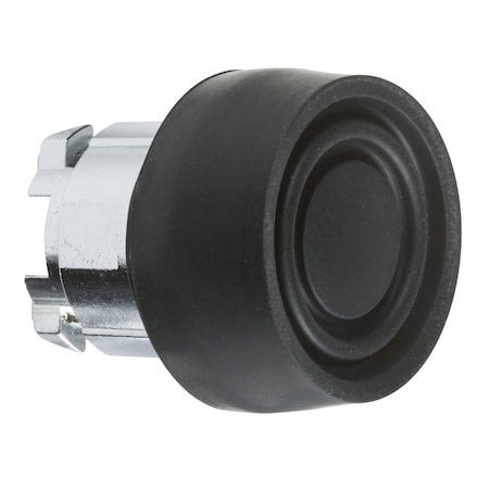 Schneider Electric ZB4BP2S - Head for non illuminated push button, Harmony XB4, metal, flush, black, 22mm, spring return, coloured boot, unmarked