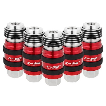 Milton 1750 - Safety Coupler Set,1/4" Sz,PK5