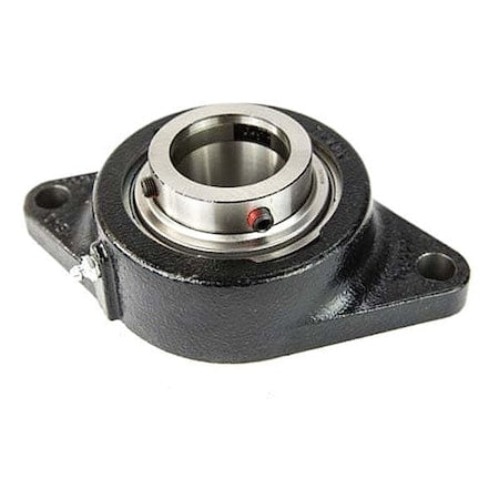 Timken YCJT 2 3/16 SGT - 2 Holes, Rhombus Housing, Flange Mount Bearing, Radial Ball, 2-3/16 in Dia, Cast Iron, Set Screw
