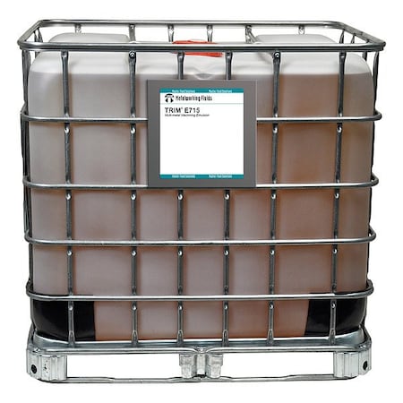 Trim E715-270G - Cutting Fluid, E715, Soluble Oil, 270 gal, Tote, Amber