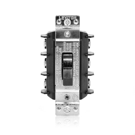 Leviton MS303-DS - Manual Motor Switch, 30 A, 3 P, 3 Phase, Toggle, Powerswitch Series, No Enclosure