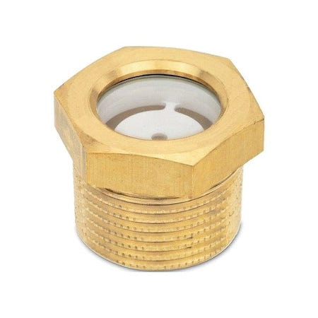 Jw Winco 6CTK0 - Sight Glass,Brass,19 mm Hex Thick
