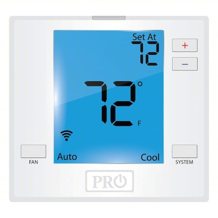 Pro1 Iaq T701i - Wi Fi Thermostat, 7, 5-1-1 Programs, 1 H, 1 C, Wall Mount, Hardwired, 24 VAC
