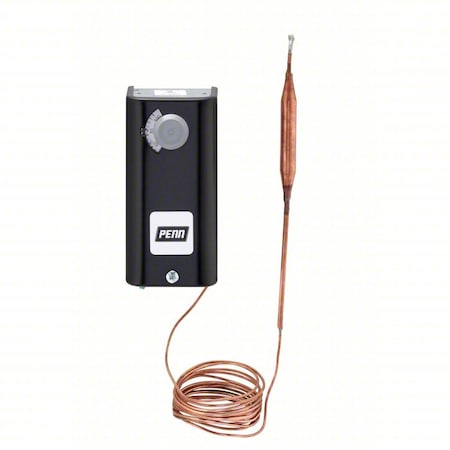 Johnson Controls A19ADB-1C - Line Voltage Mechanical Thermostat, Heat Only, 100 to 240 F, Concealed Dial, 24 to 277 V AC, 1 C, 1 H
