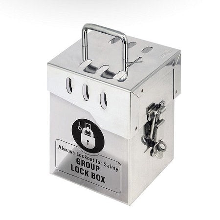 Zing 7640 - Group Lockout Box - Stainless, Mini, 7-H