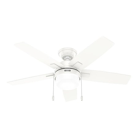 Hunter 52774 - Ceiling Fan,Gray/White,44in Dia,5 Blade
