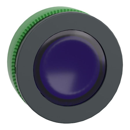 Schneider Electric ZB5FW363 - Head for illuminated push button, Harmony XB5, antimicrobial, plastic, blue, 30mm, universal LED, plain lens