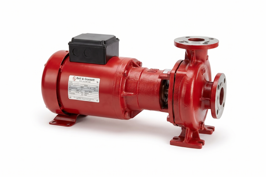 Bell & Gossett Series 60 1-Inch In-Line Pump with matching Checktrol isolation flange kit