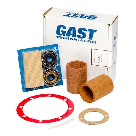 Gast K349 - Lubricated Service Kit for Vacuum Pump, 10 Pieces, Fits 2067 and 2567 Series