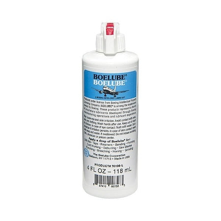 Boelube 70104-L - Cutting Oil, BOELUBE, Synthetic, 4 fl oz, Bottle, Red