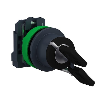 Schneider Electric XB5FG41 - Selector Switch,Keyed,2 Pos,30mm,Black