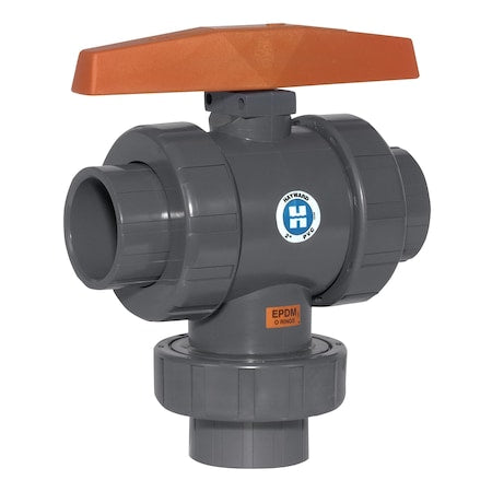 Hayward Flow Control TW2050STE - Manual 3-Way Ball Valve,1/2",CPVC