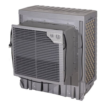 Hessaire W6100 - Ducted Evaporative Cooler, 6,100 cfm, 1,600 sq ft, 5 gal, 1/3 hp, Direct