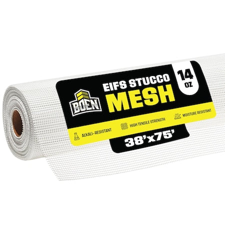 Boen EF-387514 - 38" x 75' EIFS Mesh,14oz,38"X75ft, White