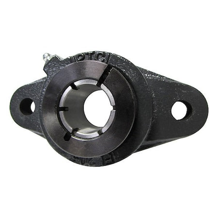Iptci CLFL206-19 - 2 Holes, Flange Bracket Housing, 2 Bolt Flange Bearing, Radial Ball, 1-3/16 in Dia, Cast Iron, Eccentric Locking Collar