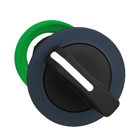 Schneider Electric ZB5FD4 - Antimicrobial Flush mounted selector switch head, Harmony XB5, plastic, black, 30mm, 2 positions, spring return right to left