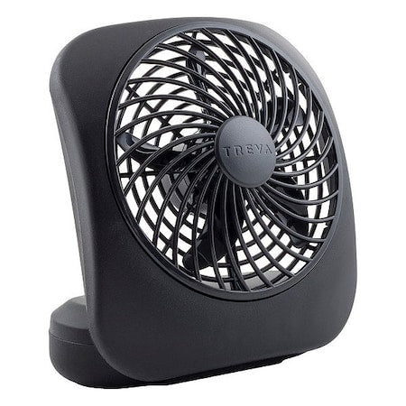 Treva/O2Cool FD05004 - Black - Cooling Fan,5in Dia,Black,Mobile,Battery