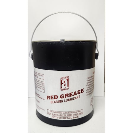 Anti-Seize Technology 24605 - Bearing Grease, 5 lb, Pail, NLGI 2 Base, 250 Degrees F Max Op Temp, Red