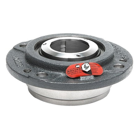 Moline Bearing 19631415 - 6 Holes, Circular Housing, Piloted Flange Bearing, Spherical Roller, 4-15/16 in Dia, Cast Iron, Concentric Locking Collar