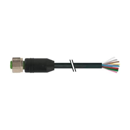 Murrelektronik 7000-19041-7021000 - Cordset,Straight,M12,Black,26 AWG,1.5 A