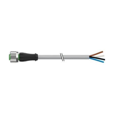 Murrelektronik 7000-12221-2141000 - Cordset,Straight,M12,Gray,22 AWG,4 A