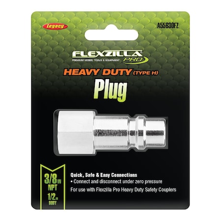 Flexzilla A55630FZ - Pro Heavy Duty Plug, 3/8" FNPT, 1/2" Bod