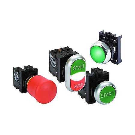 Eaton M22-PV-GB99 - Mushroom Head Push Button,Screw Clamp