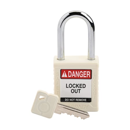 Brady SDPL-WHT-38ST-KD - Velocity Lockout Padlocks Nylon 1.5in Shackle Clearance KD White