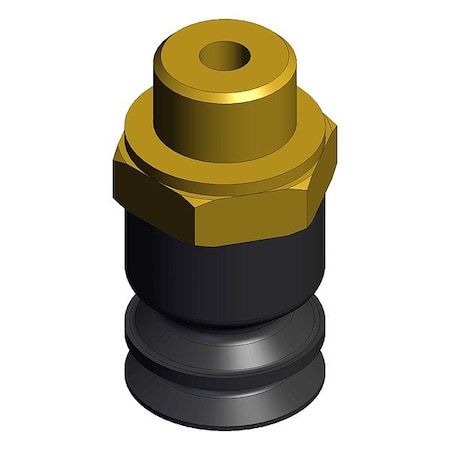 Smc ZP3-T06BS-A5 - Vertical Vacuum Inlet,Black,Flat Pad