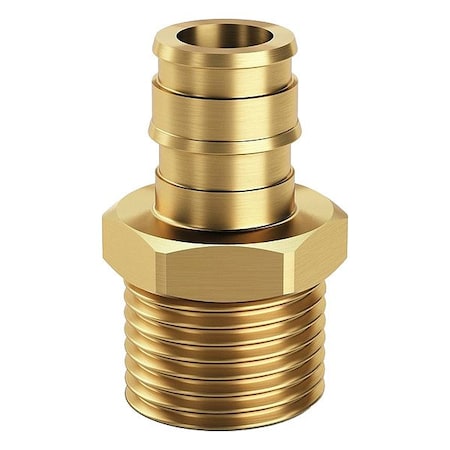 Zurn QEMC34GX - Straight, Brass, Barbed 3/8", MNPT 3/4"