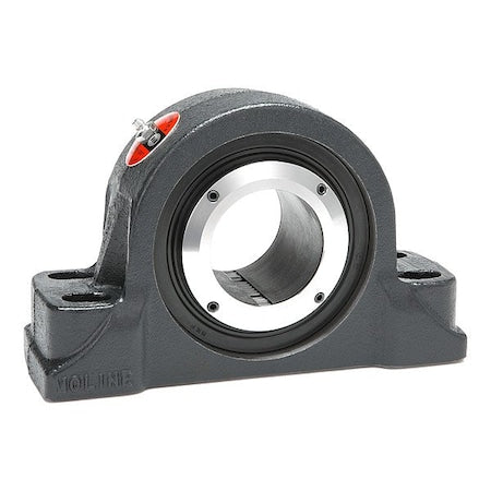 Moline Bearing 29641400 - Pillow Block Bearing, Cast Iron Housing Material, Concentric Locking Collar, Spherical Roller, 4 in Dia, Steel Insert Material