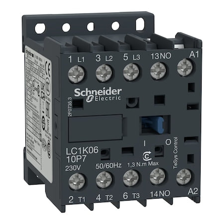Schneider Electric LC1K1210E7 - IEC Magnetic Contactor, 1 NO, 48 V AC, 3 P, Non-Reversing, Screw Clamp