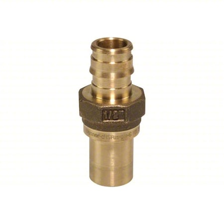 Uponor LFP4505050 - Strt, Brass, Barbed 1/2", Press-fit 1/2"