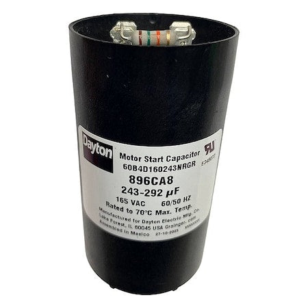 Dayton 896CA8 - Motor Start Capacitorwith Resistor,Round