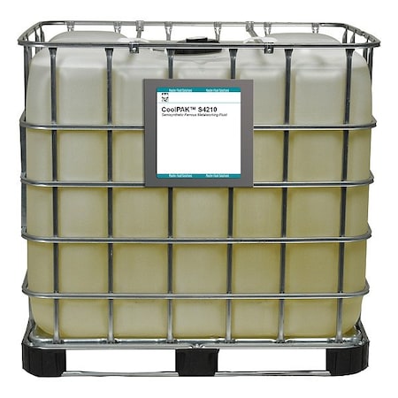 Coolpak CPS4210-270G - Metalworking Fluid, S4210, Semisynthetic, 270 gal, Tote, Colorless to Yellow