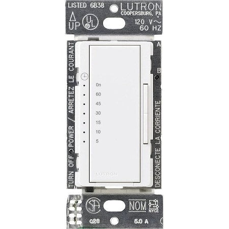 Lutron MA-T51MN-WH - Switch Multi, Tap, 120 V, 600 W, Timer5-60 Mins