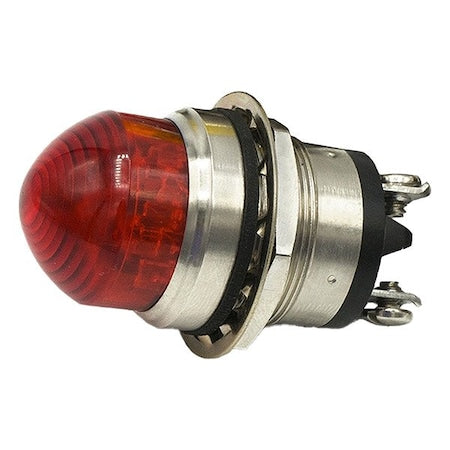 Dialight 5563504304F - Panel Indicator Light,Metal,Red