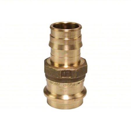 Uponor LFP4511010 - Strt, Brass, Barbed 1", Press-fit 1"