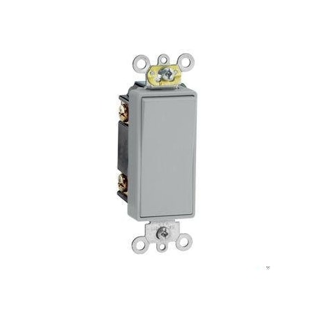 Leviton 5693-2GY - Decora Plus Rocker 3-Way 15 A Gray