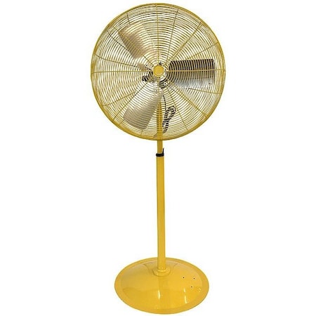 Hessaire 24PY2-OSC - Standard Duty Industrial Fan, Pedestal Mount, 24 in Blade Dia, 115 V, 6,450 cfm, Oscillating