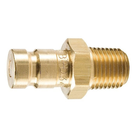 Parker BPD323Y - Nipple, Brass Body, Push-to-Connect Lock, 1/8"-27 Thread Size