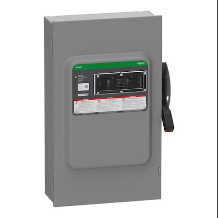 Schneider Electric VH224N - Safety Switch, Fusible, DPST, Single Phase, NEMA 1, Indoor, Steel