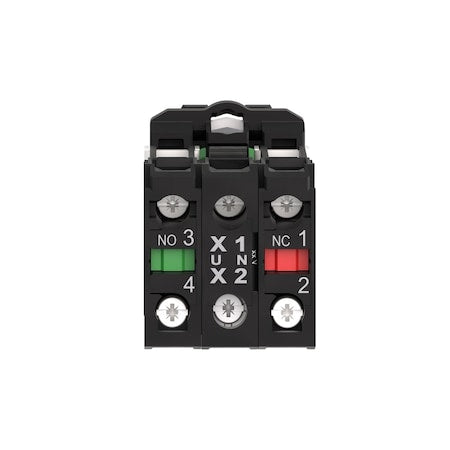 Schneider Electric XB5AW36B5 - Illuminated push button, Harmony XB5, plastic, blue flush, 22mm, universal LED, plain lens, 1 NO + 1 NC, 24 V AC DC