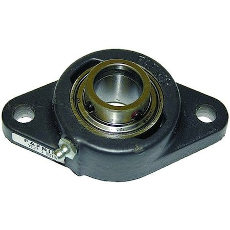 Timken YCJT1 SGT - 2 Holes, Rhombus Housing, Flange Mount Bearing, Radial Ball, 1 in Dia, Cast Iron, Set Screw