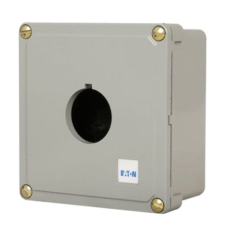 Eaton E34N1 - Push Button Enclosure,30mm,1 Hole,Di Cst Zinc