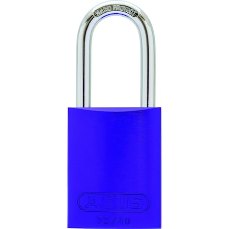 Abus 67754 - Lockout Padlock, Keyed Different, Aluminum, Purple, 1 3/4 in Shackle Height, 1 1/2 in Body Width