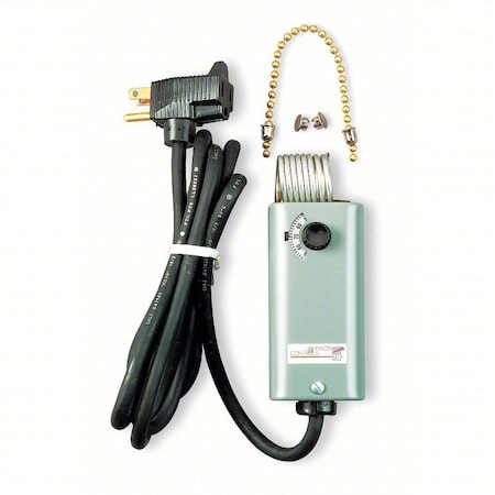 Johnson Controls A19BAG-1E - Portable Heating Thermostat, Heat Only, 35 to 95 F, Knob, 120 V AC