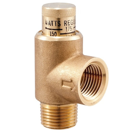 Watts 530-3/4 - Calibrated Adjustable Relief Valve, 3/4 in MNPT x 1/2 in FNPT, 0 to 180 Degrees F